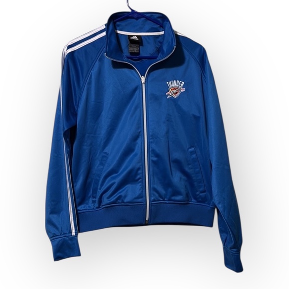Women's Adidas OKC THUNDER Jacket Size L - Picture 1 of 4